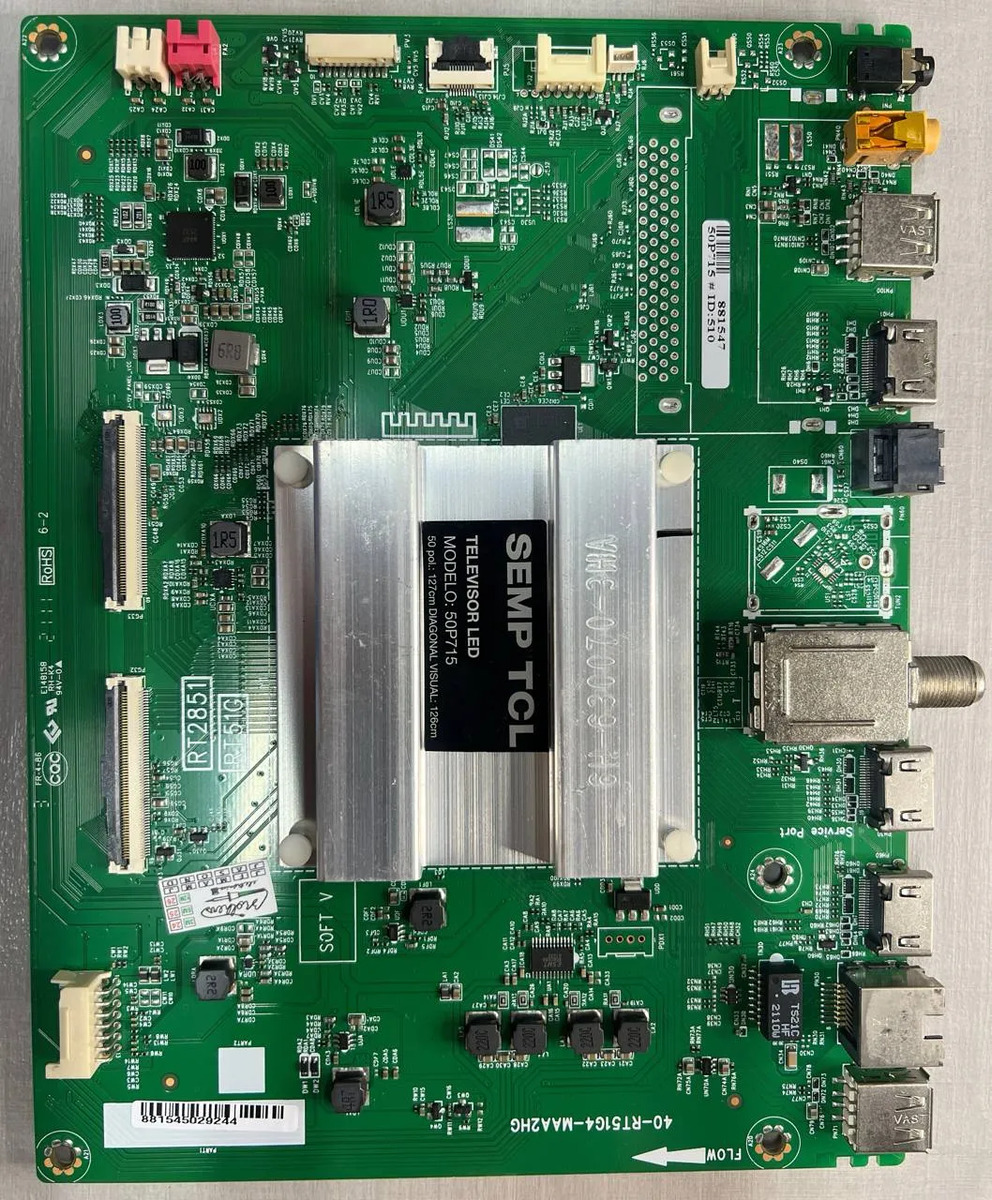 Placa Principal Tv Tcl 50p715 40-rt51g4-maa2hg Id:510