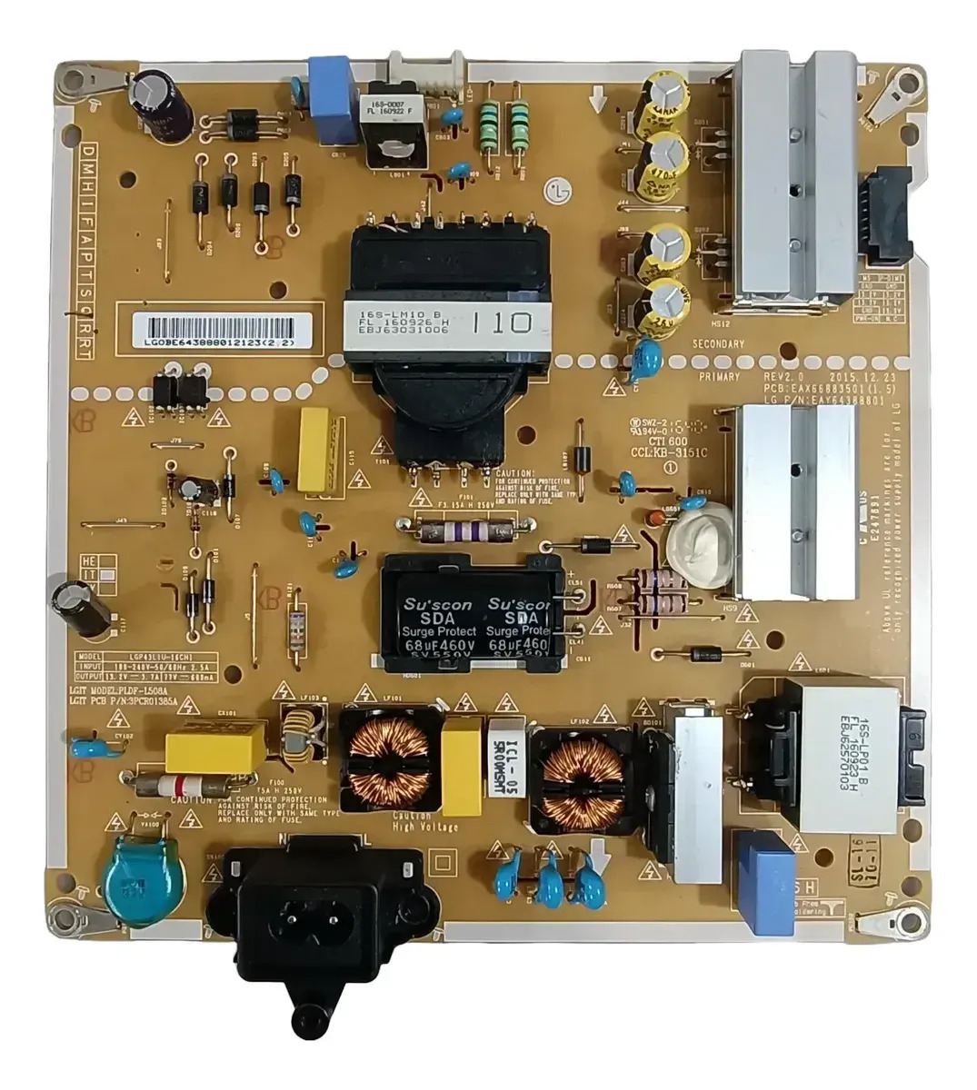 Placa Fonte 43uh6000 43uh6100 - Eax66883501