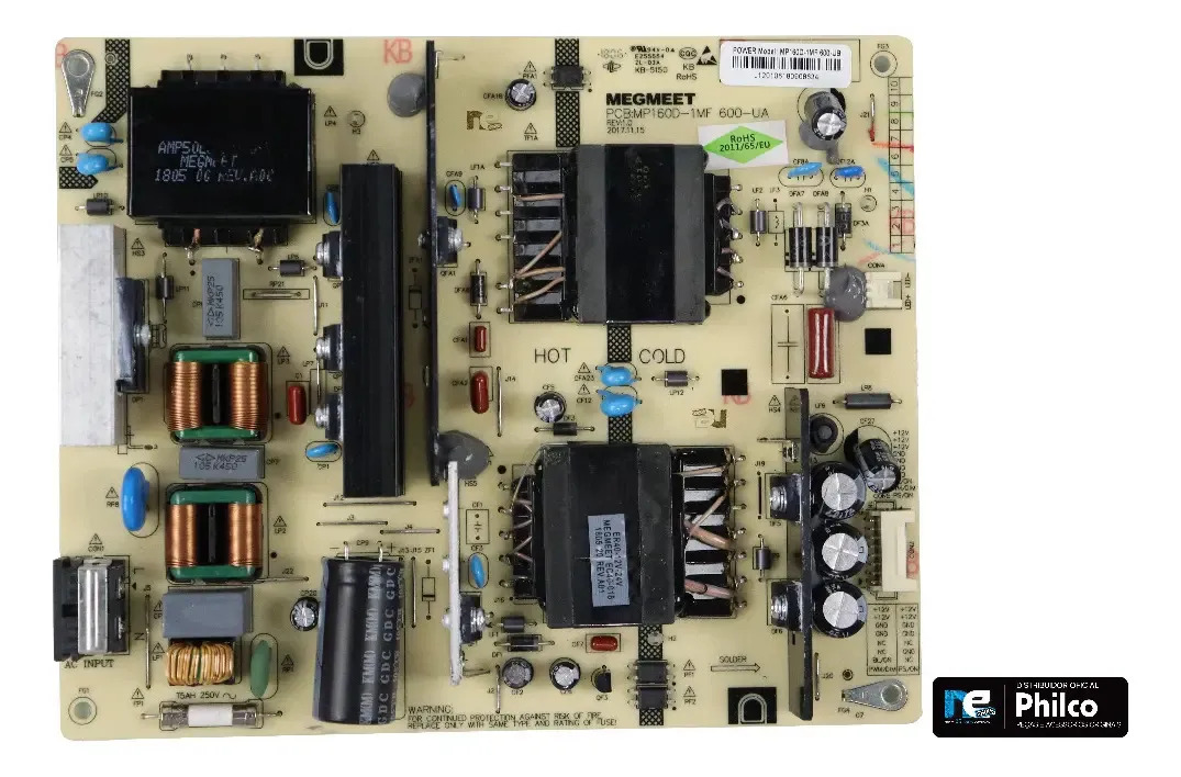 Placa Fonte Philco Ptv50f60sn Ptv50f60| Mp160d-1mf 600-ub